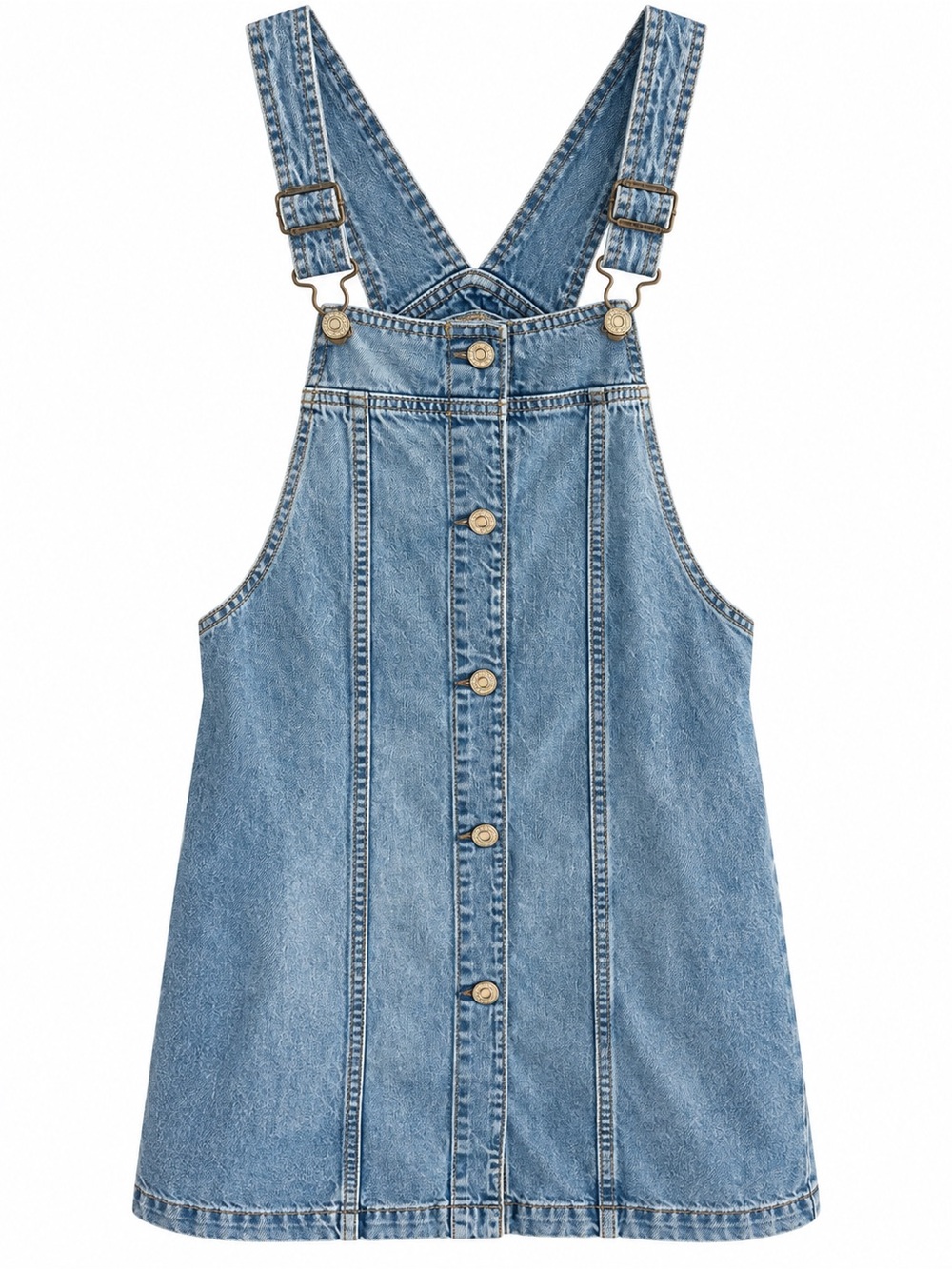 Girls’ GAP Light Blue Denim Button-Front Overall Dress